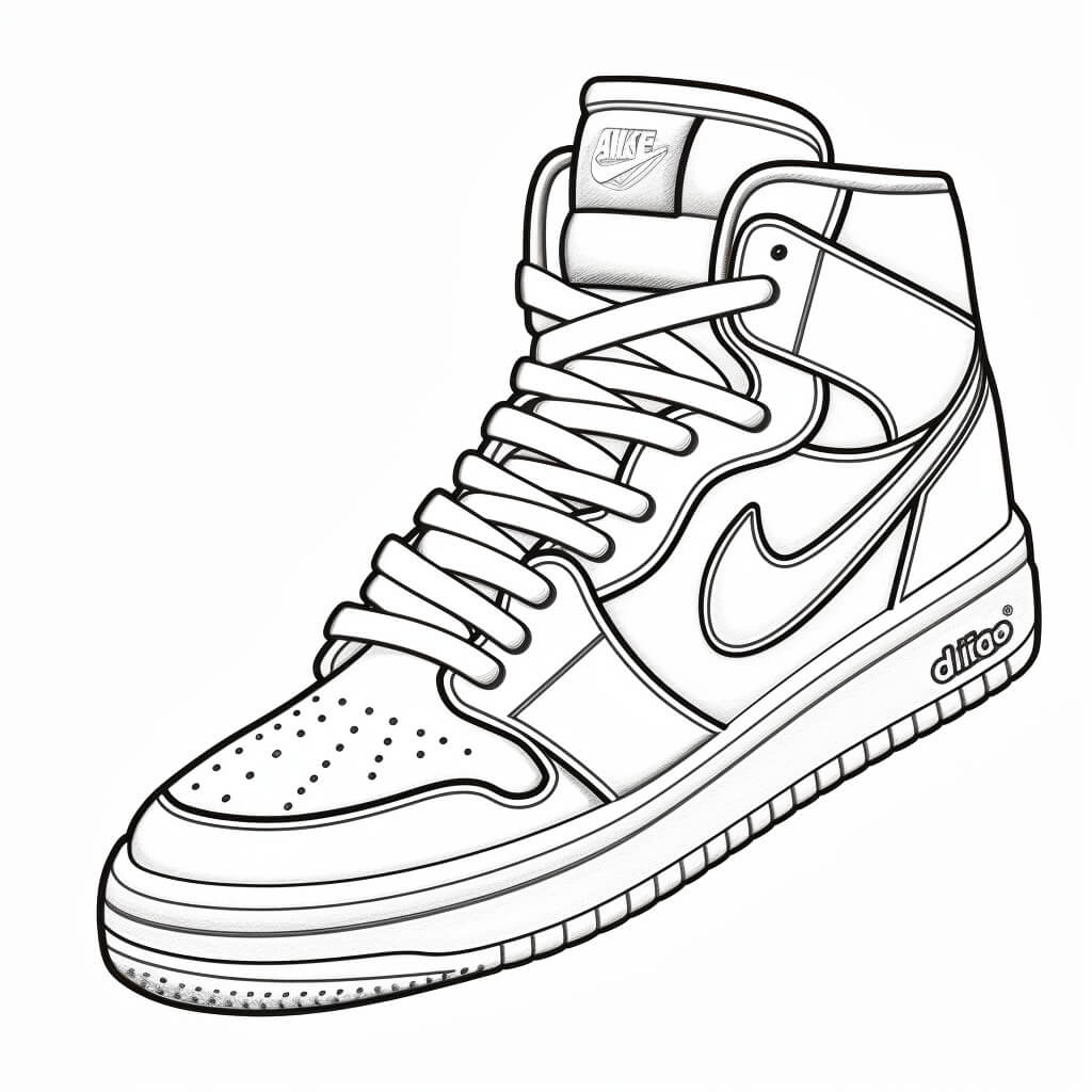 Shoes coloring pages (free & printable)