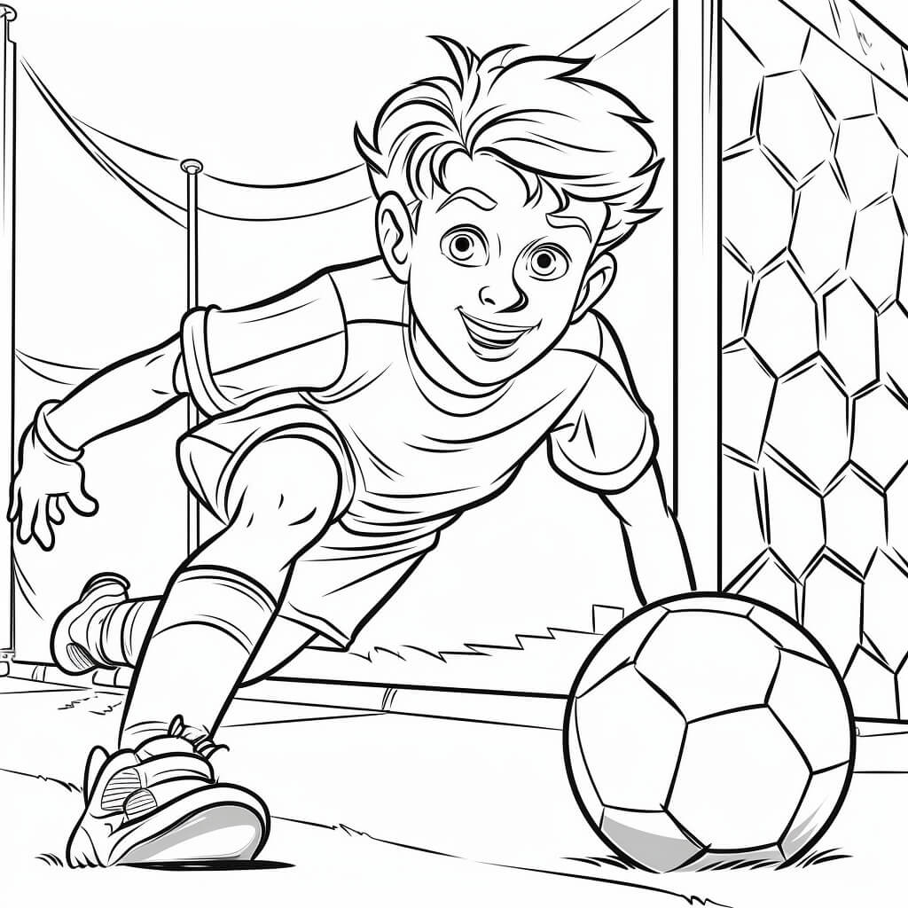 Soccer Color Sheet (Free & Printable) | Kokoprint.com