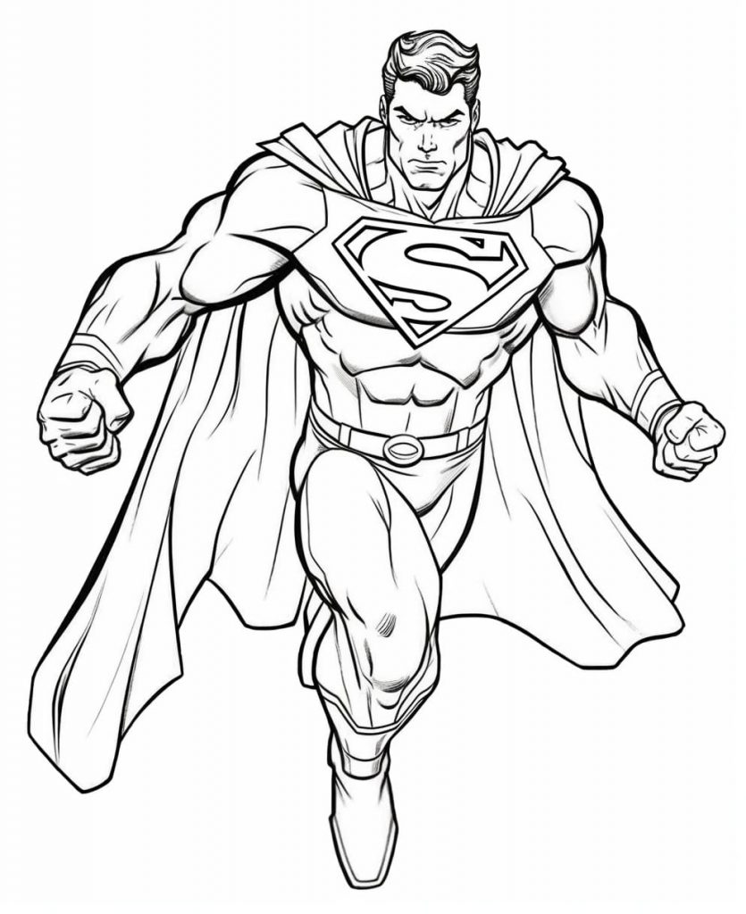 Superman Color Sheet (Free   Printable)