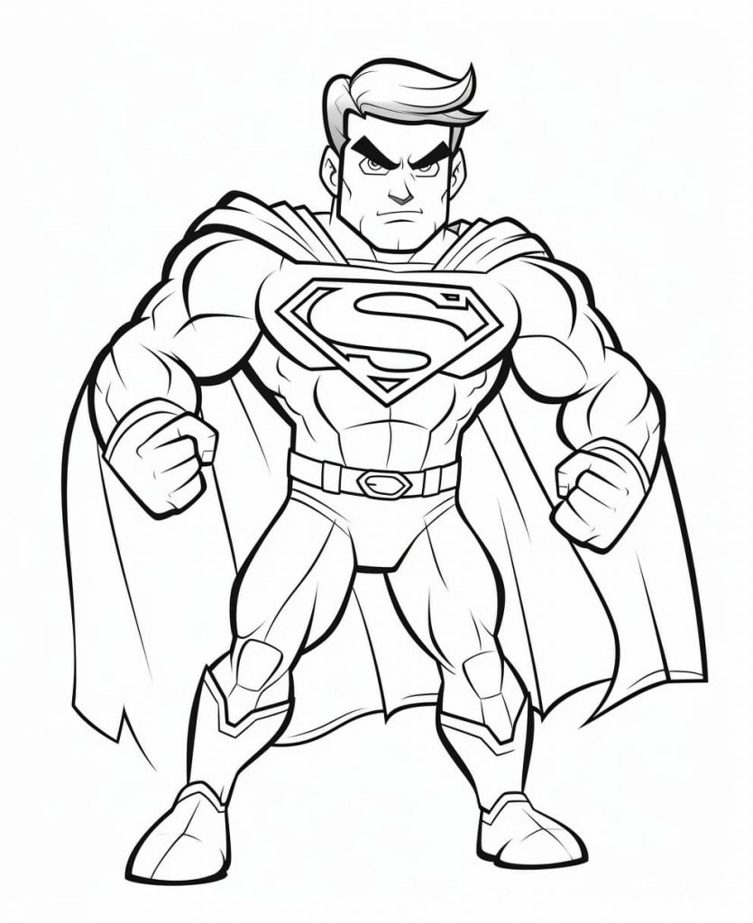 Superman Color Sheet (Free   Printable)