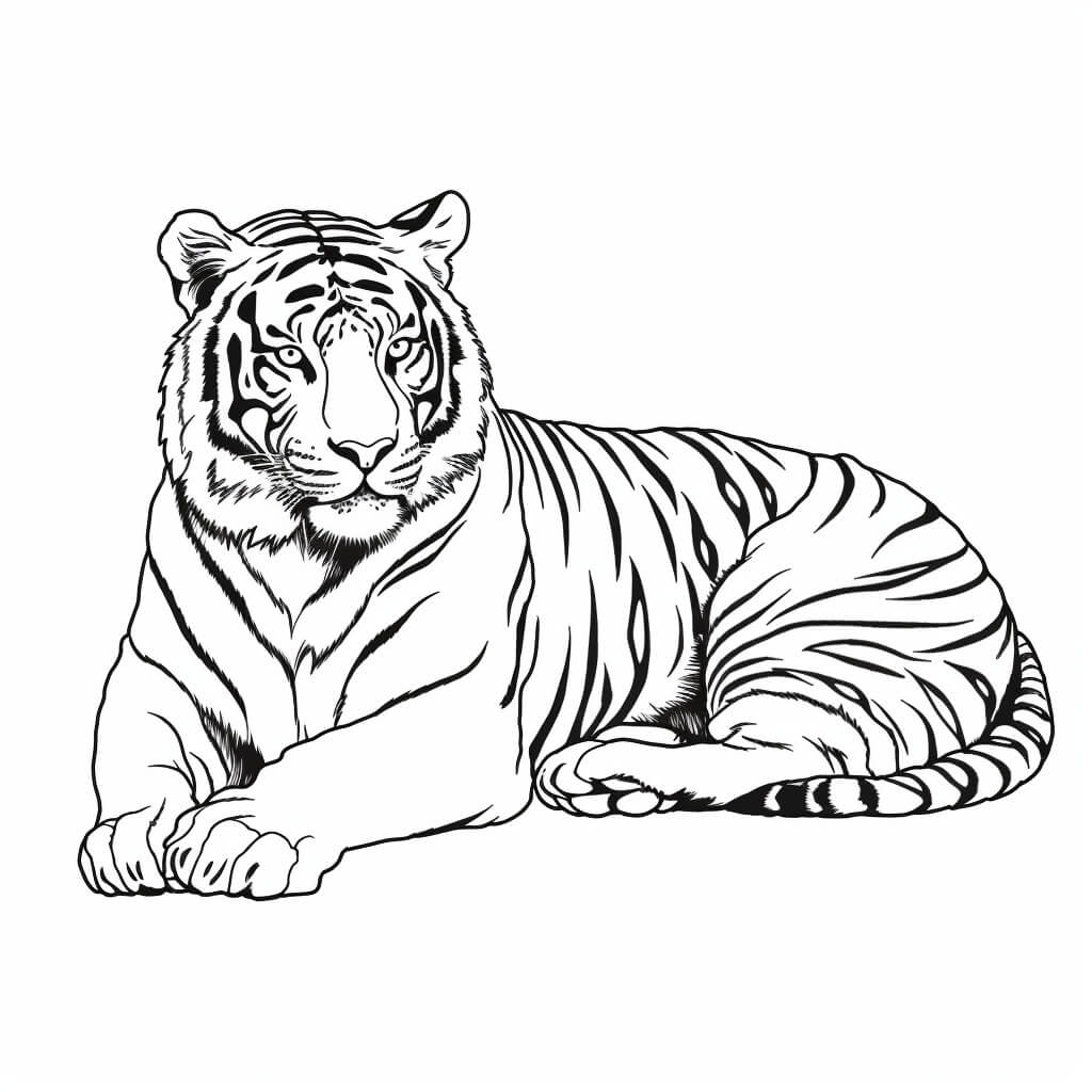 Tiger Color Sheets (Free + Printable)