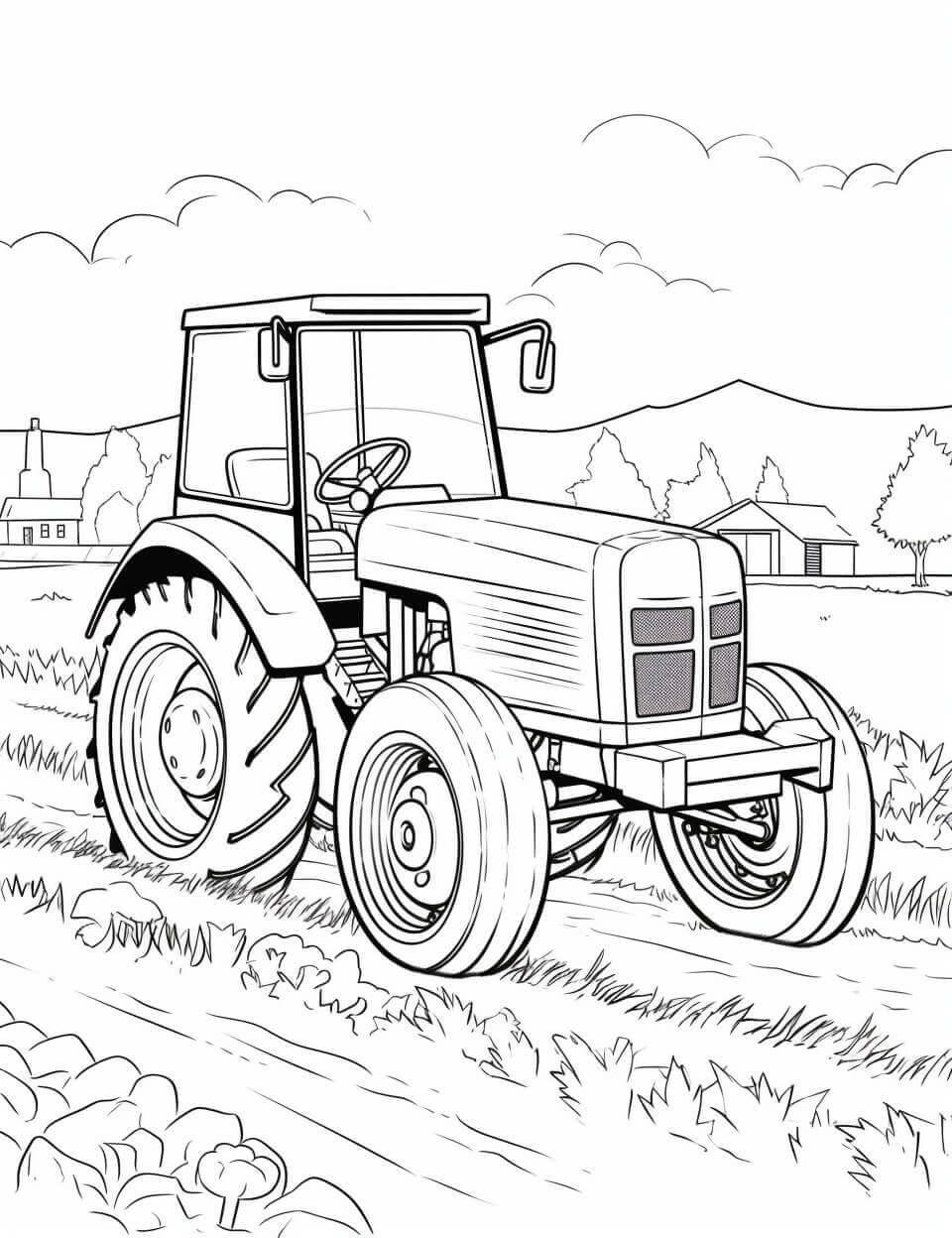 Tractor Coloring Sheets (Free & Printable)