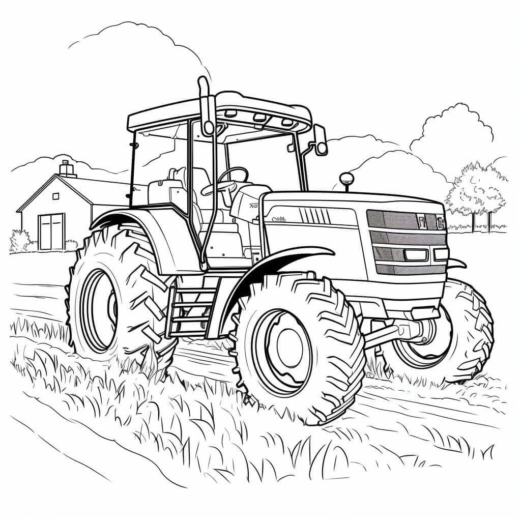 Tractor Coloring Sheets (Free & Printable)