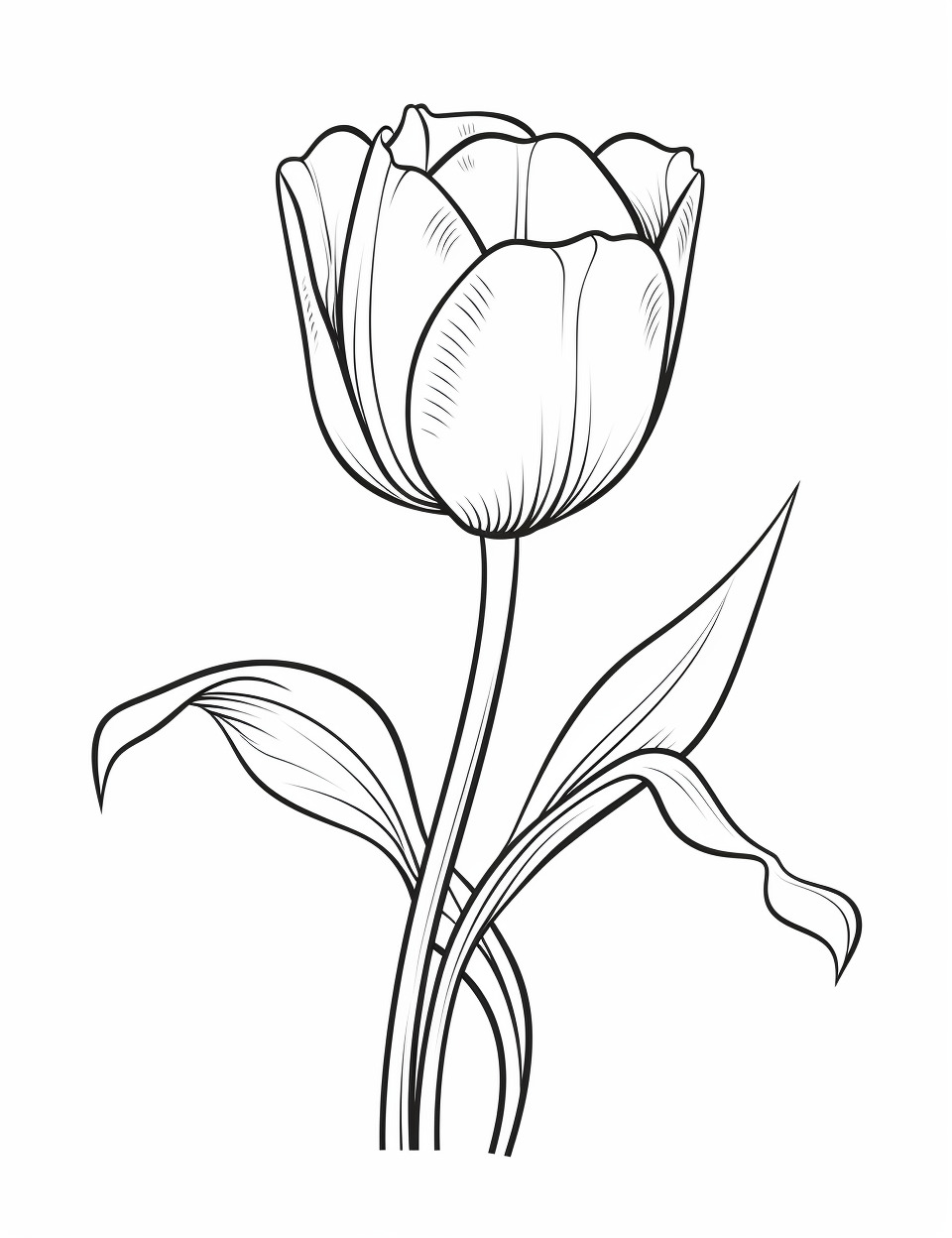 Tulip Coloring Sheets (Free & Printable)