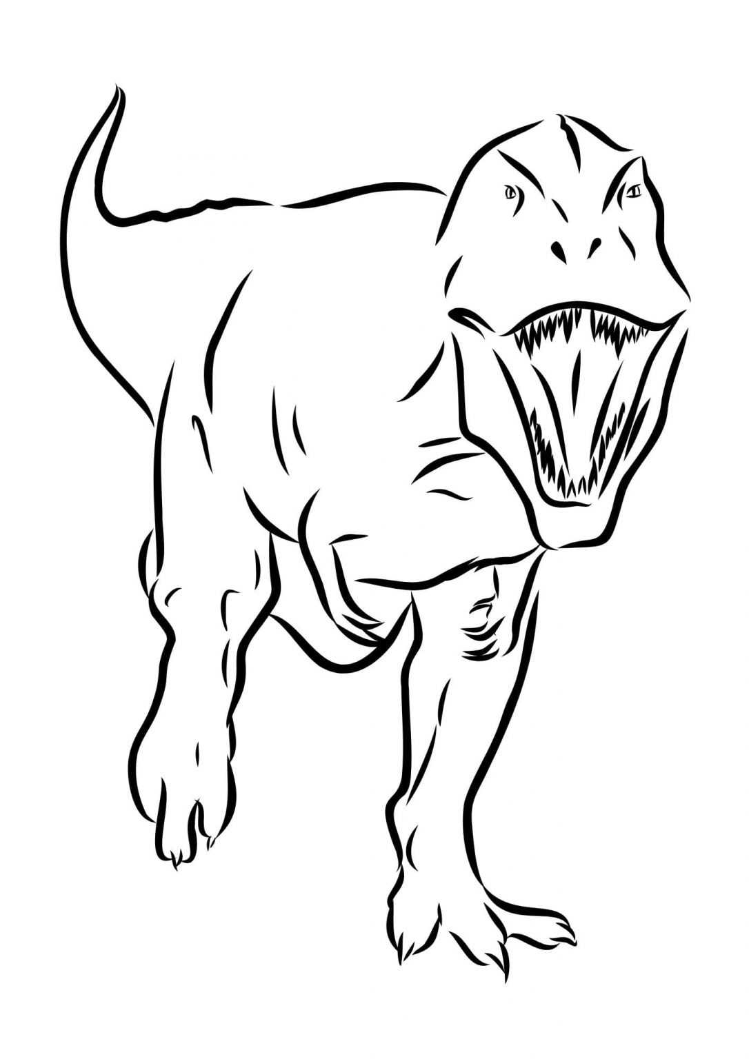 Tyrannosaurus Color Sheet (Free + Printable)