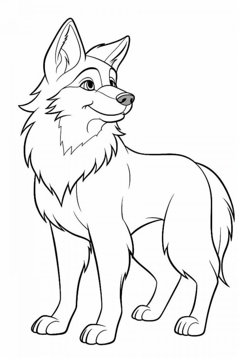 Wolf Color Sheets (Free + Printable)