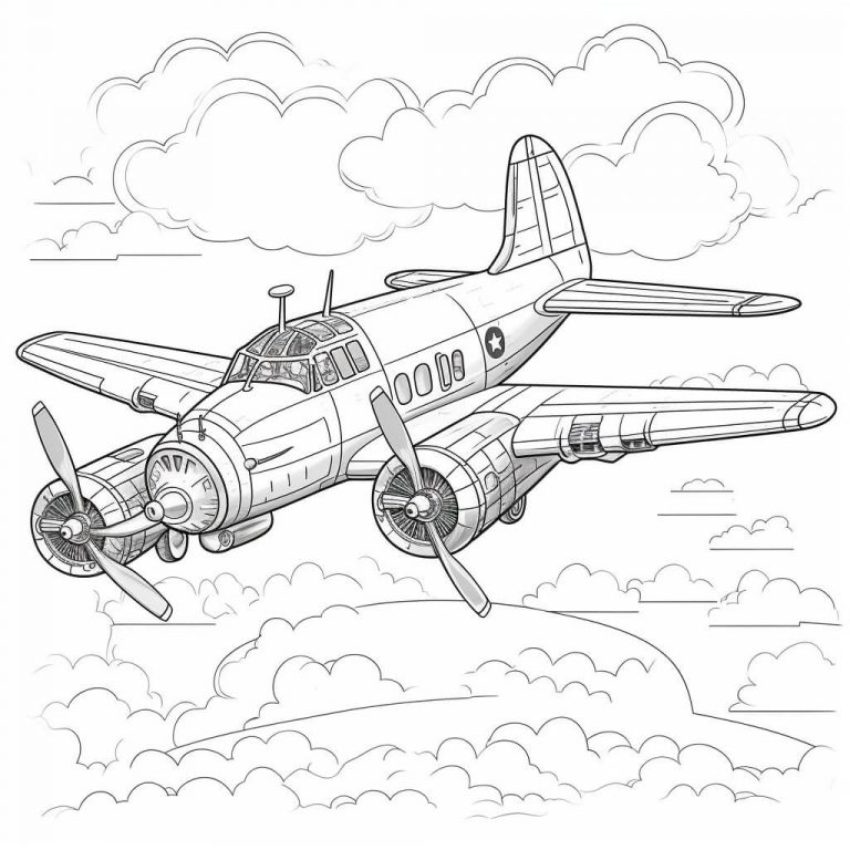 WW2 Airplane Color Sheets (Free & Printable)