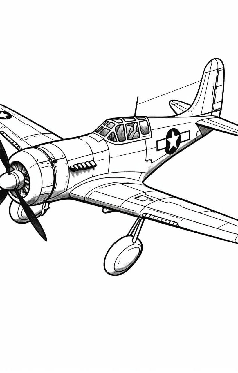 WW2 Airplane Color Sheets (Free & Printable)