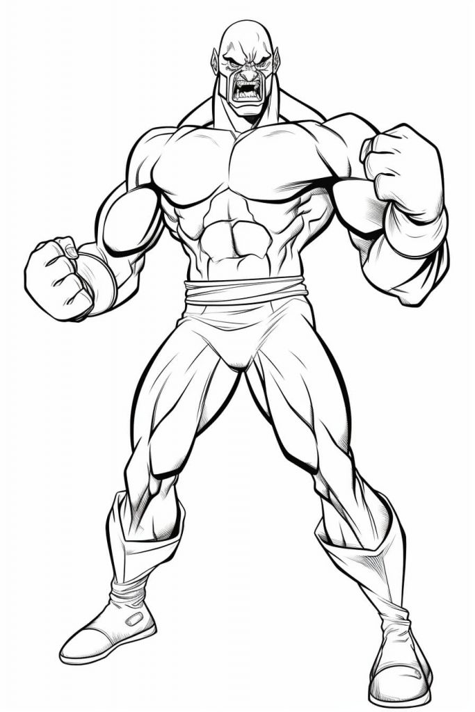 WWE pictures to color (free & printable)