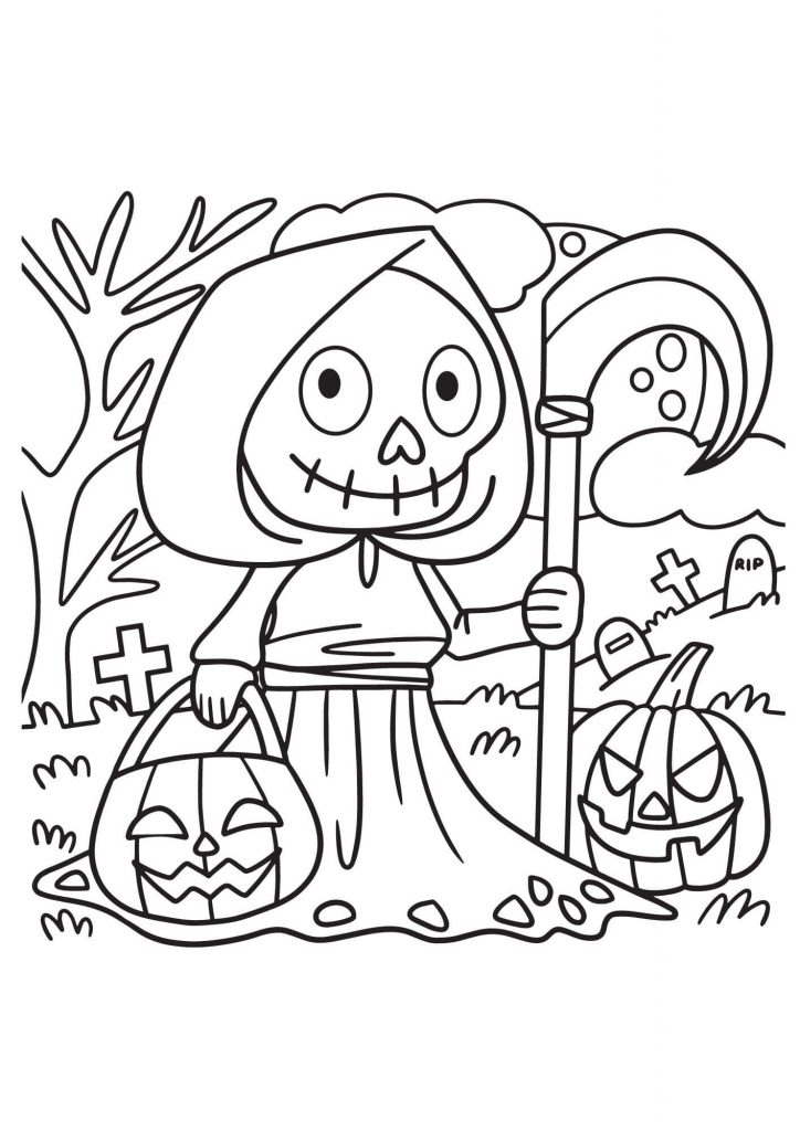  Halloween Ausmalbilder (100% Kostenlos zum Ausdrucken) - Kokoprint.com 