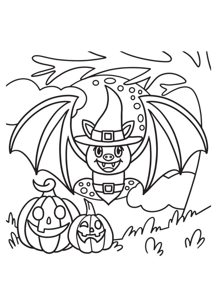  Halloween Ausmalbilder (100% Kostenlos zum Ausdrucken) - Kokoprint.com 