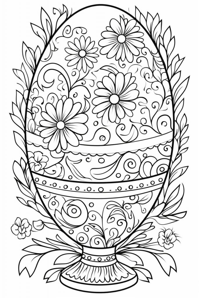 Adult coloring pages easter Kokoprint com - Adult Coloring Pages Easter 6 683x1024 