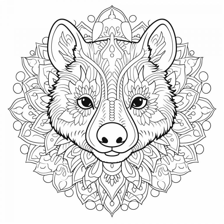 Animal easy mandala coloring pages - Kokoprint.com