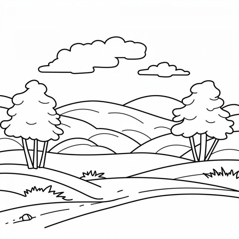  Foto zu Landschaften Ausmalbilder (100% Kostenlos zum Ausdrucken) - Kokoprint.com 