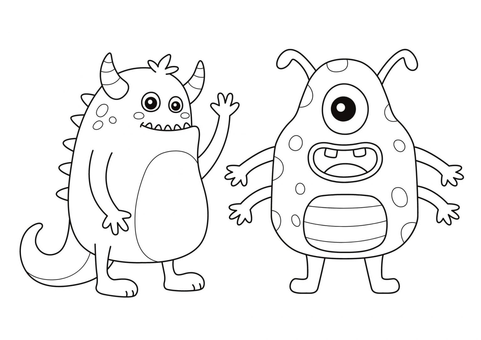  Monster Ausmalbilder (100% Kostenlos zum Ausdrucken) - Kokoprint.com Motiv 