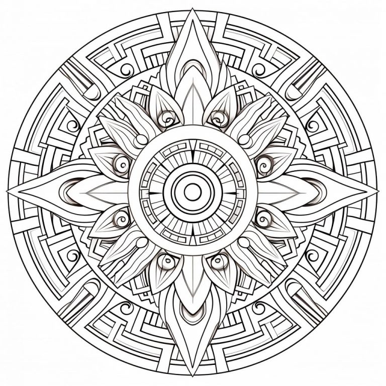 Therapeutic Mandala Coloring Pages