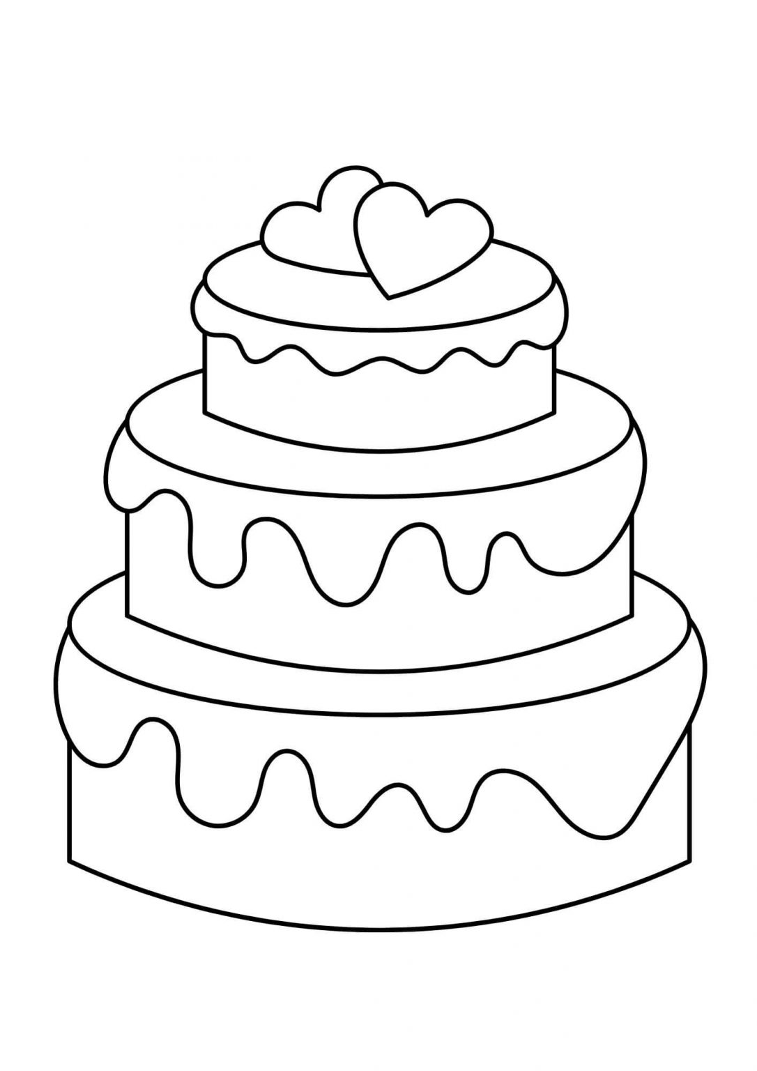  Torte Ausmalbilder 🍰 (100% Kostenlos zum Ausdrucken) - Kokoprint.com Motiv 