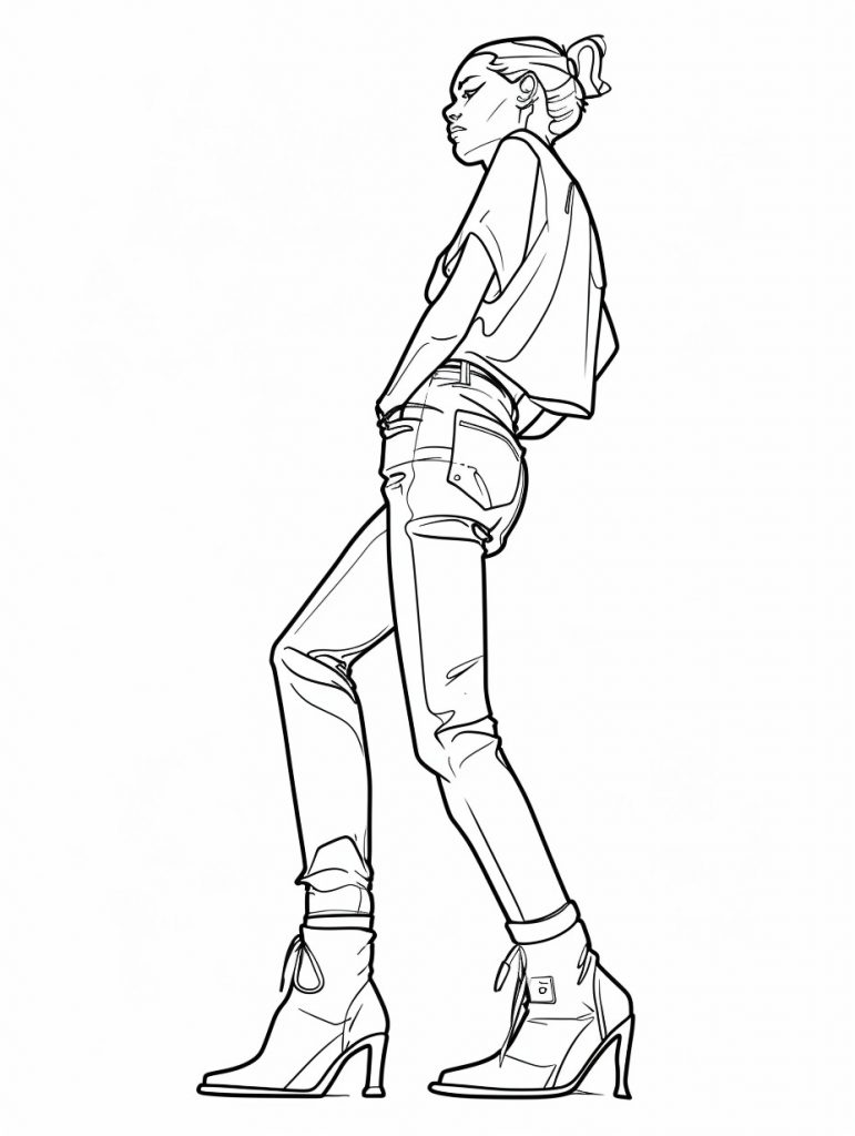  Foto zu Ausmalbilder von Topmodel (Kostenlos) - Kokoprint.com 