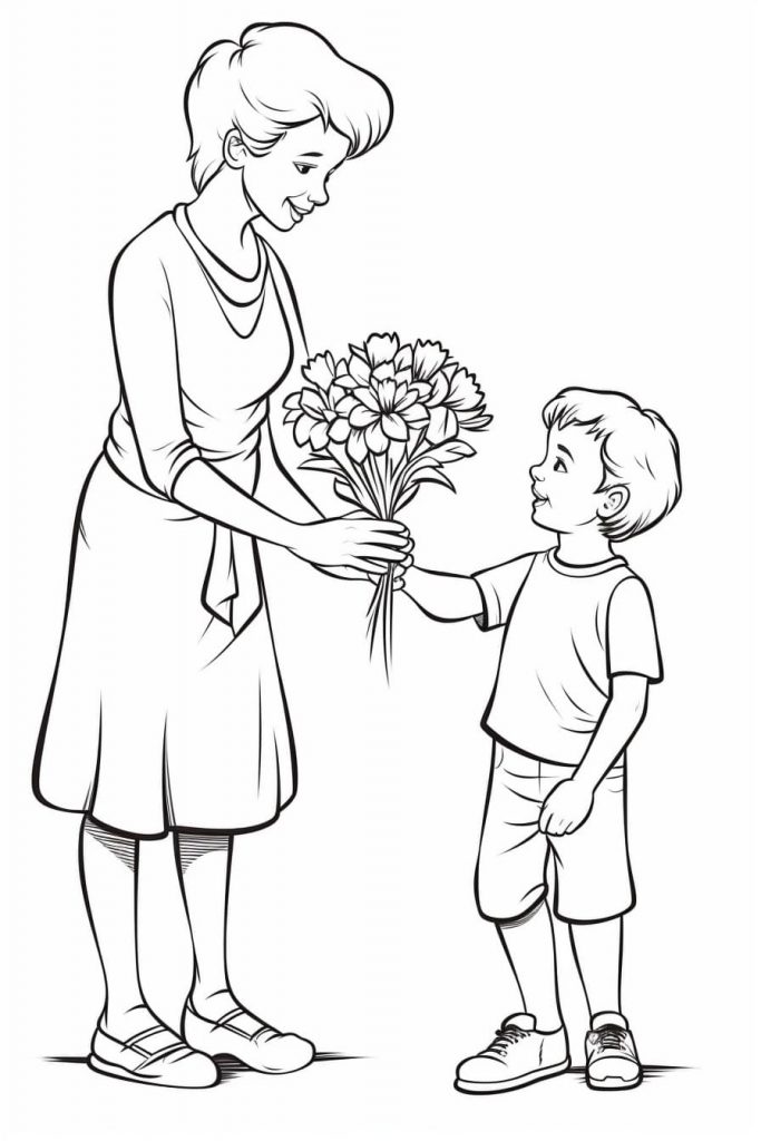 Happy Mother's day Color Sheet (Free + Printable)