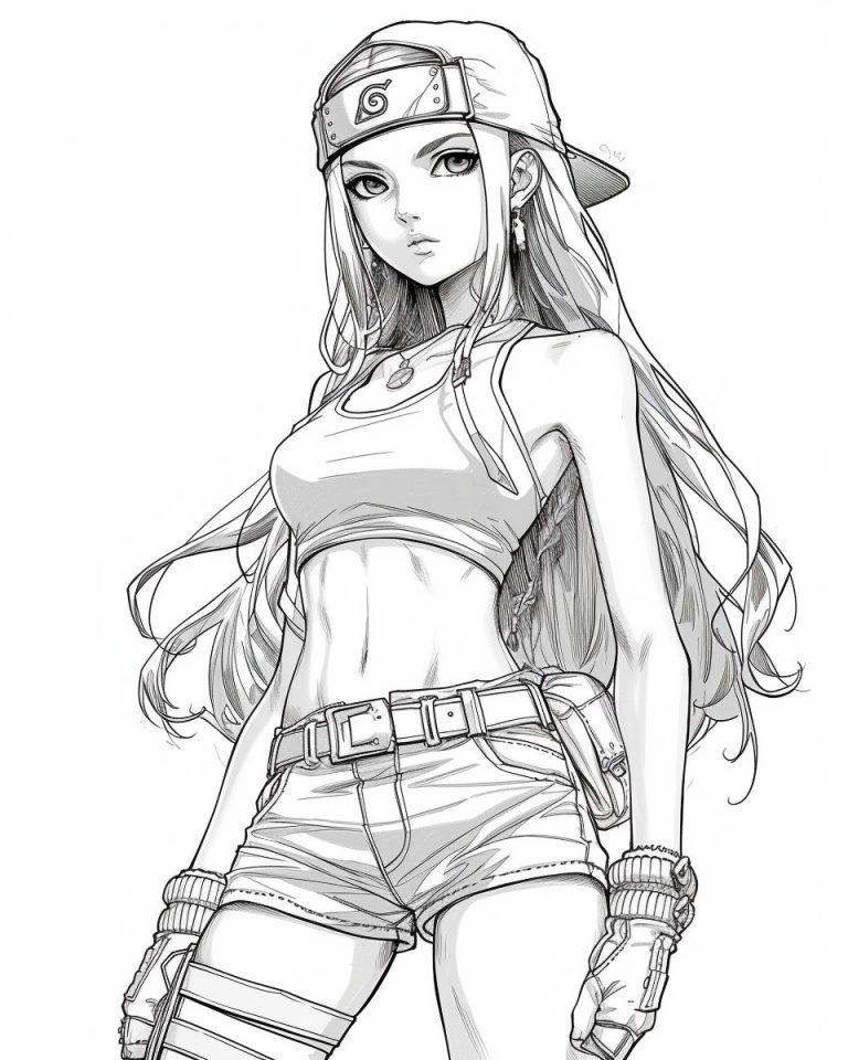 Manga coloring pages (printable free) Kokoprint com